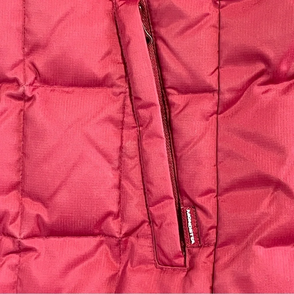 Mondetta Sport Puffer Vest Women’s Medium Maroon Quilted Down Fill Fleece Liner - Picture 2 of 13